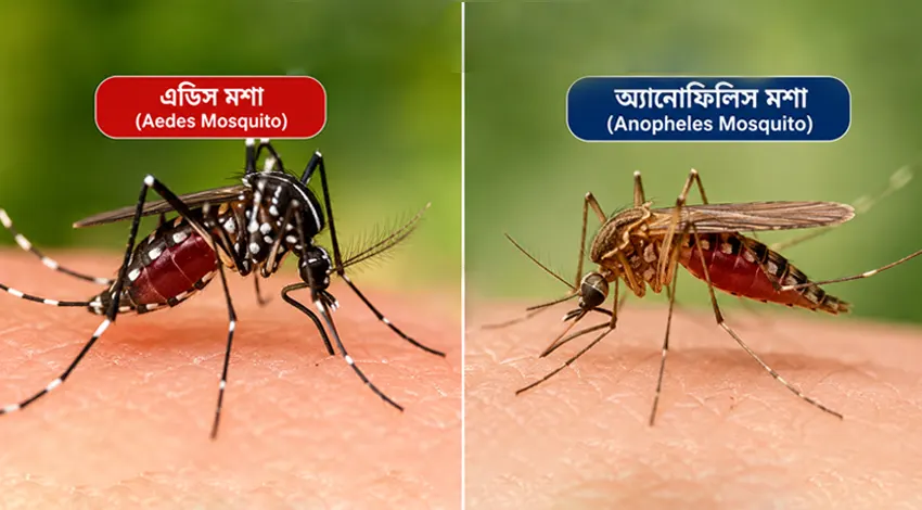 এডিস মশা, অ্যানোফিলিস মশা